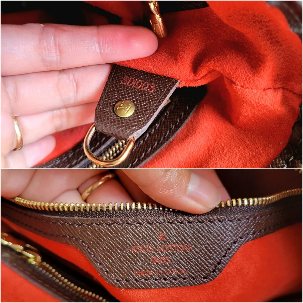 💕Beautiful Louis Vuitton Bucket PM Shoulder Bag Damier Ebene